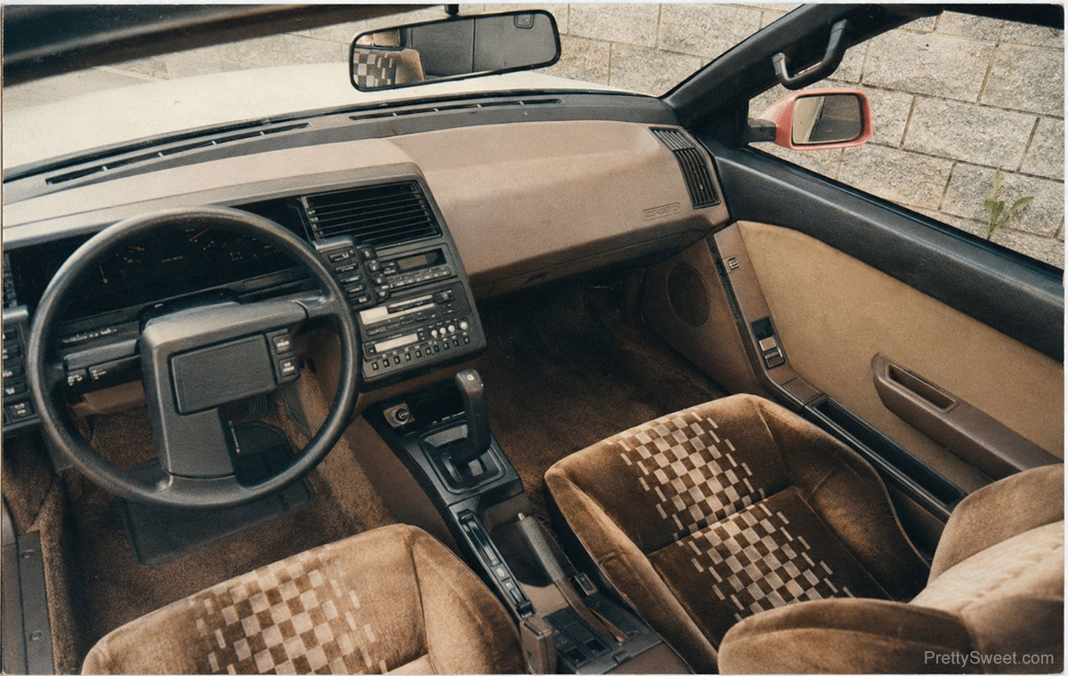 subaru xt interior 1985 in color