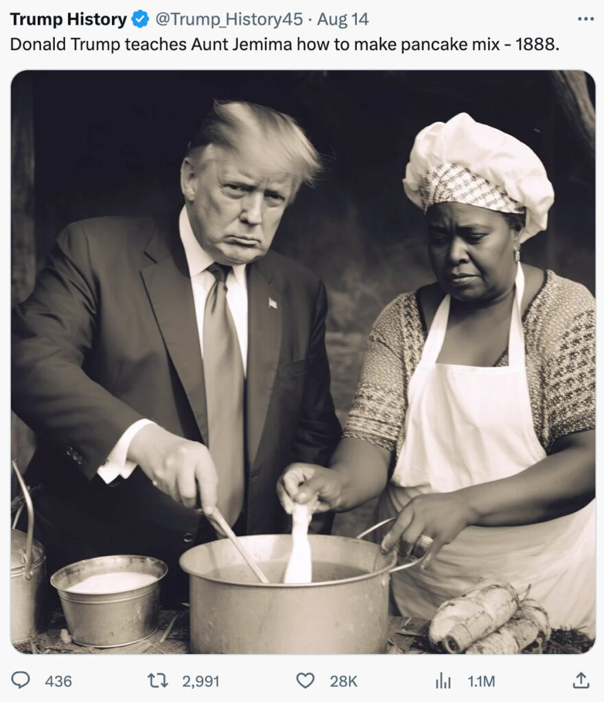 trump history aunt jemima