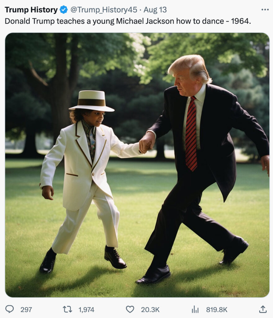 trump history michael jackson