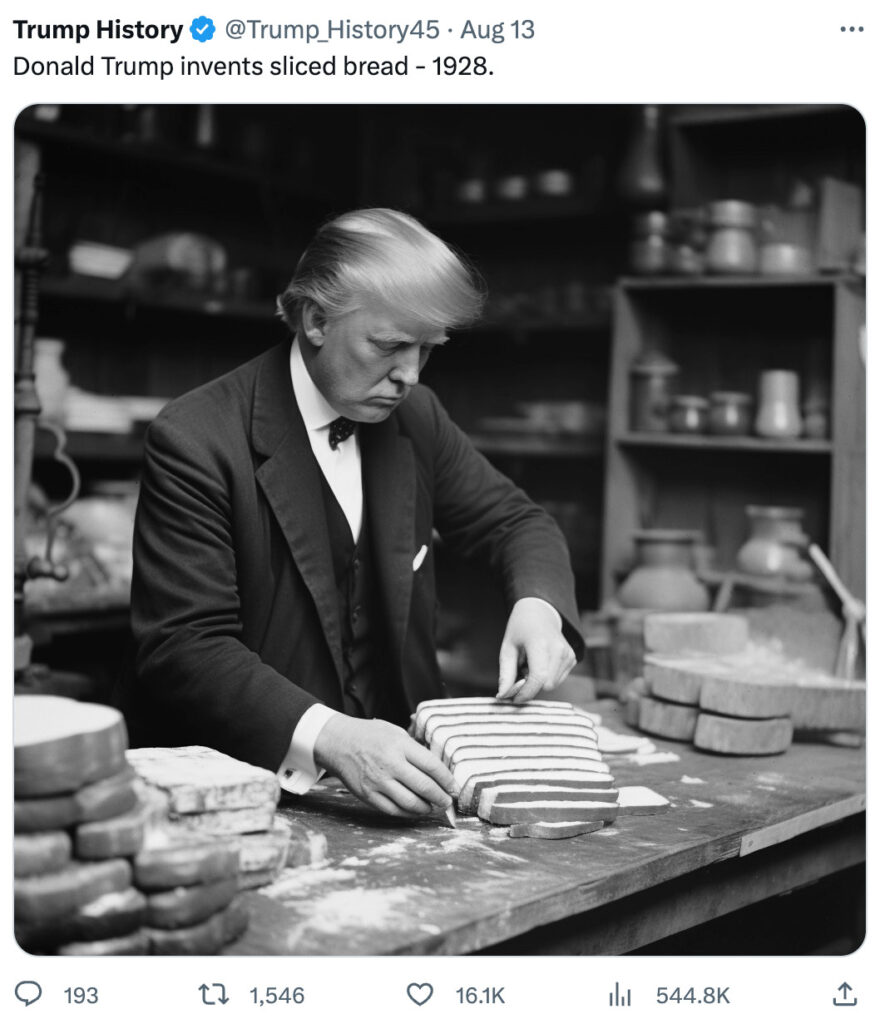 trump history sliced bread