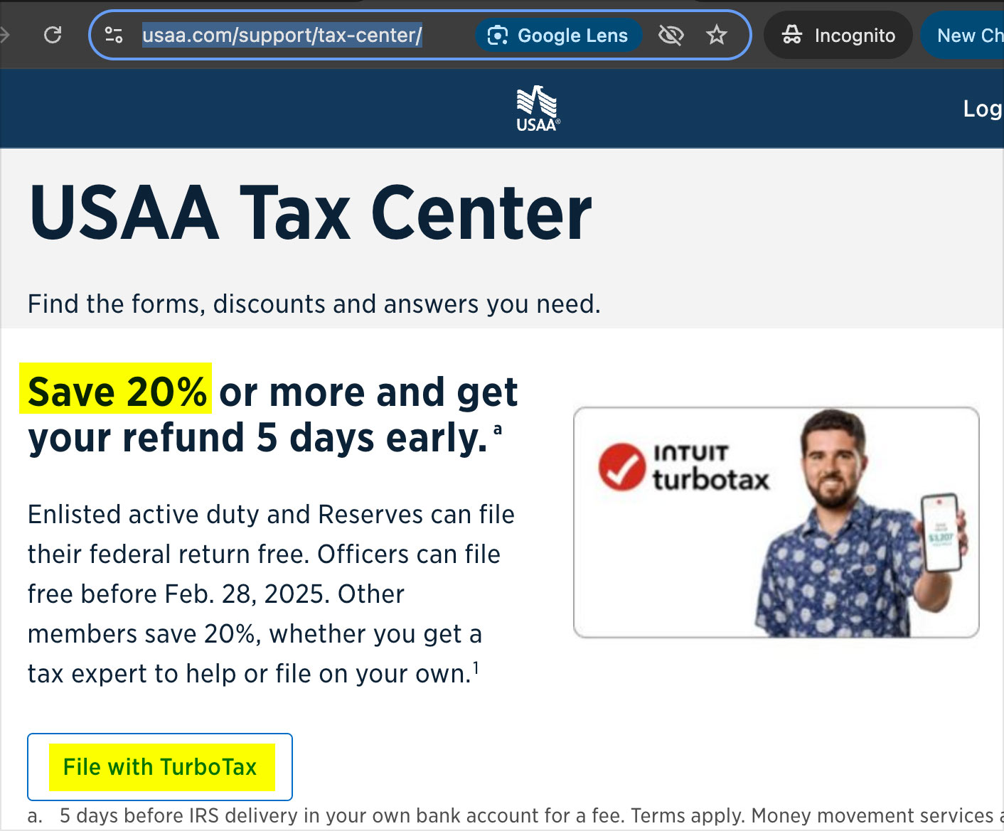 usaa tax center