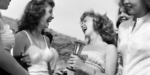 vintage laughing women