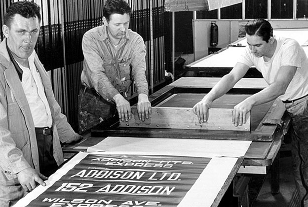 vintage screen printing process