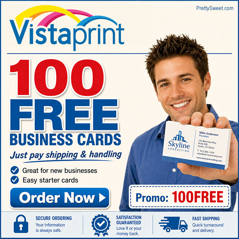 vistaprint 100 free business cards