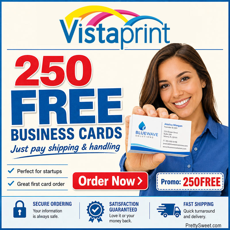 vistaprint biz cards 250 free