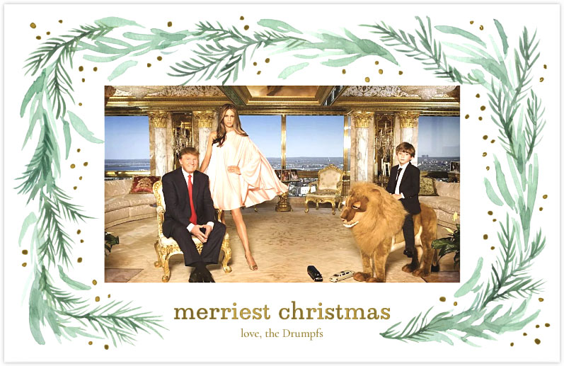 vistaprint christmas card trump family