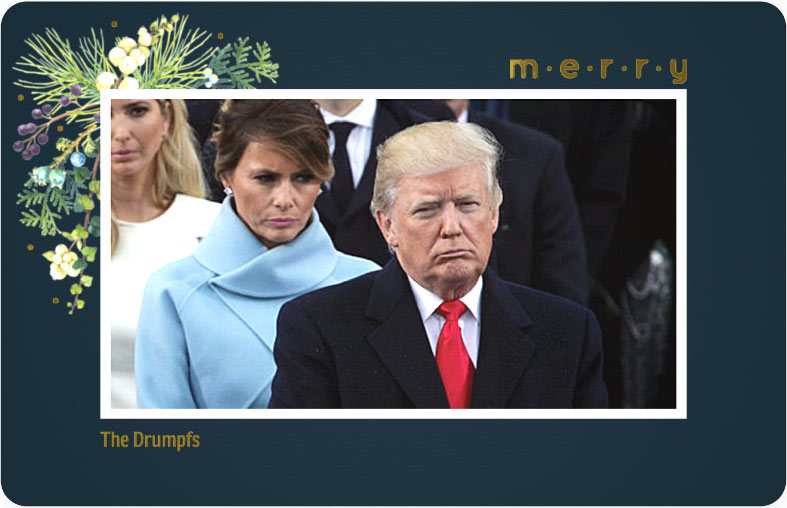 vistaprint merry christmas cards trump