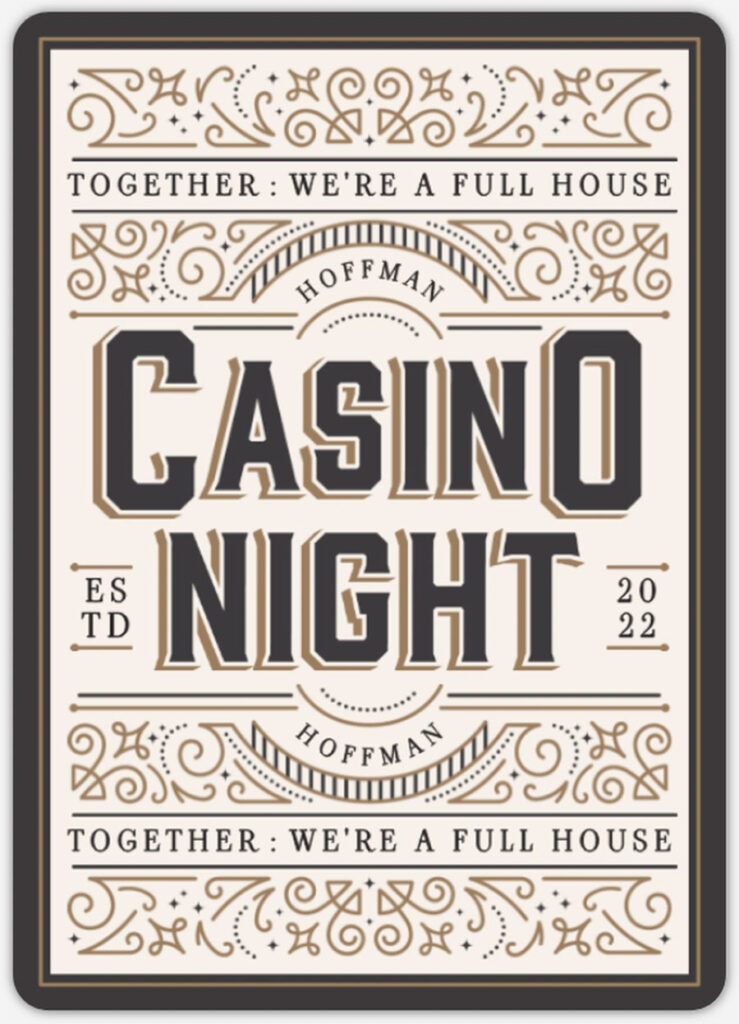 vistaprint playing cards template casino night
