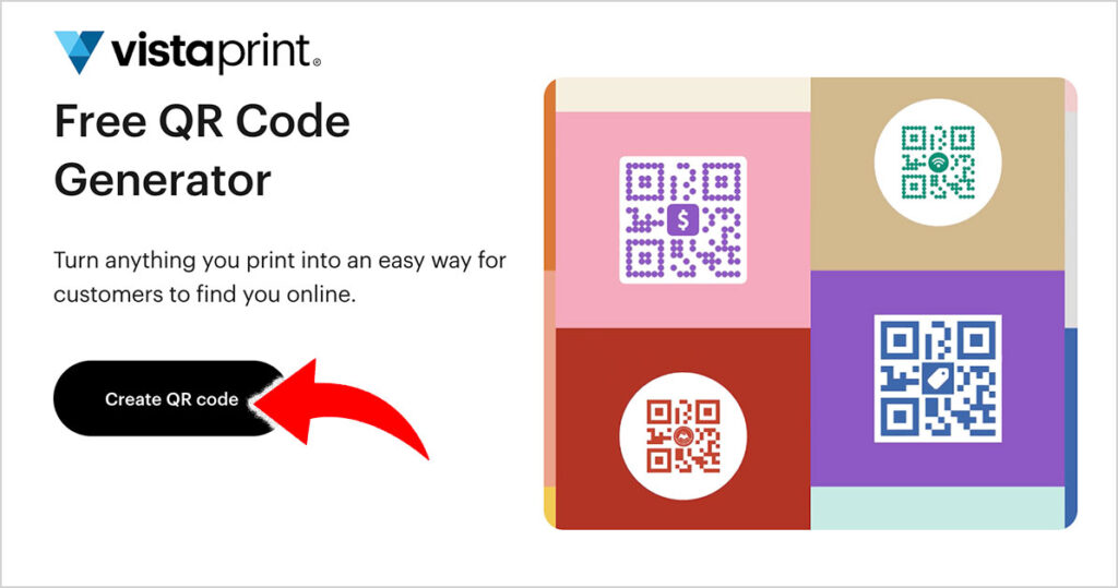 vistaprint qr code generator