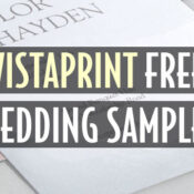 vistaprint wedding free samples