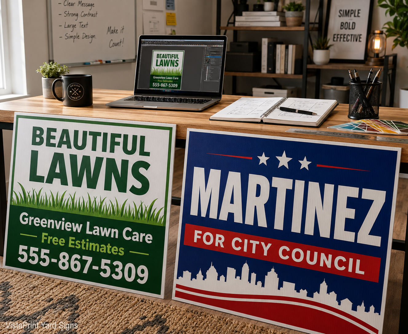 vistaprint yard signs designs