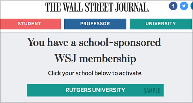 wall street journal subscription hold