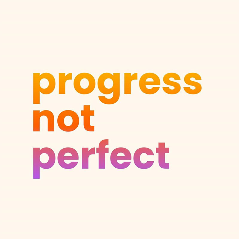 weight loss quote progress perfect