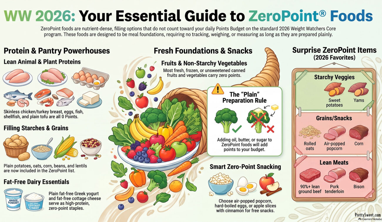 weight watchers zero point guide