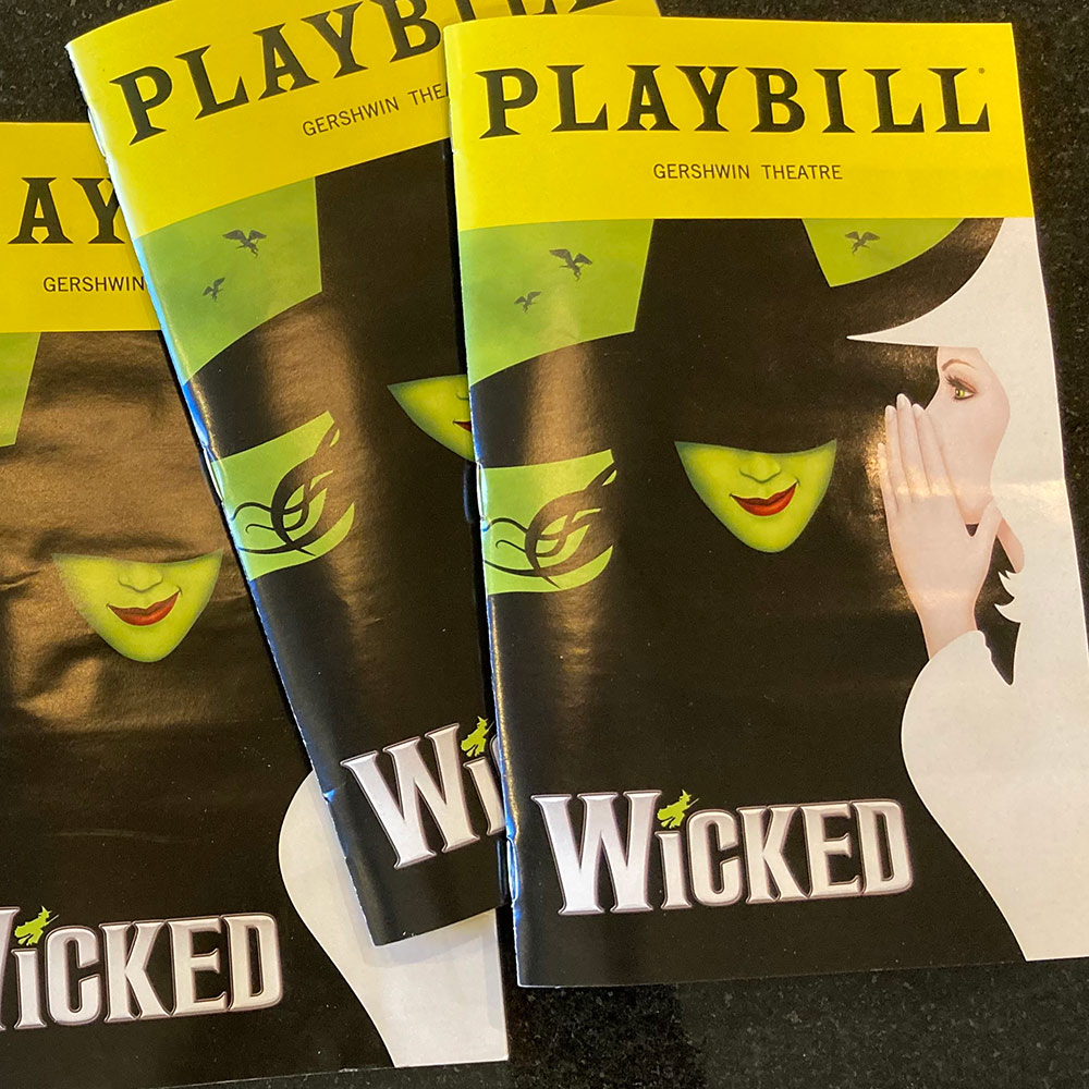 WICKED Playbills for Sale: Gershwin Theater, Broadway • 2021