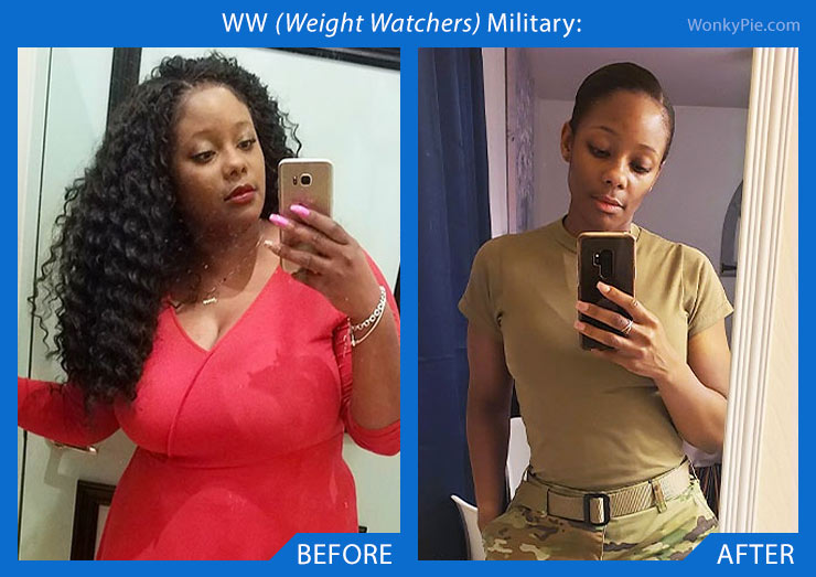 weightwatchers military weight loss results