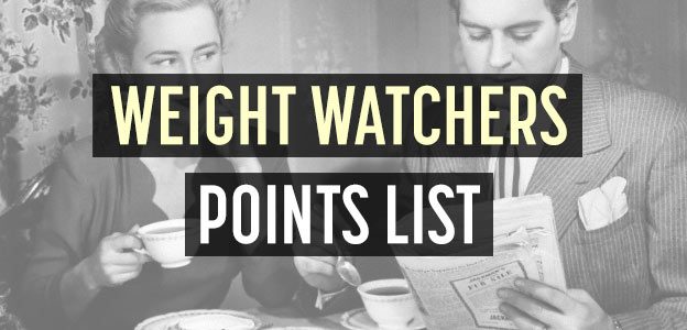 weight watchers points list